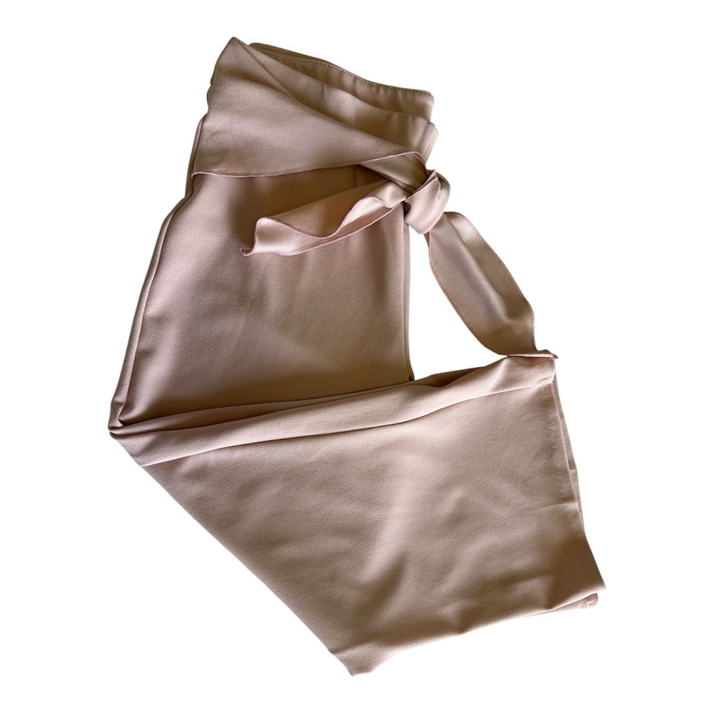 Love Scarlett Blush Pink Tie-Waist Cropped Pants | Size L | Work to Weekend - Picture 10 of 10